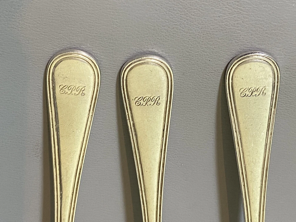CPR Canadian Pacific Railway Elkington Montreal Silver Plated 4 Large Spoons - Image 2 of 4