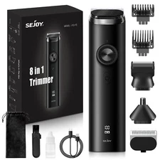 SEJOY 8-IN-1 Beard Detail Nose Trimmer Razor Hair Clippers Men USB Rechargeable