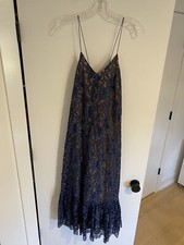 anthropologie lace dress blue sz4