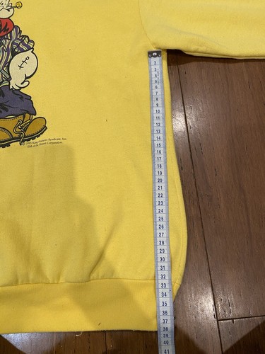 Vintage Popeye Yellow Bonds Pullover Jumper 1995 - Picture 7 of 10