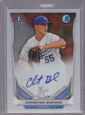 2014 Bowman Chrome Prospect Autographs #BCAPCB Christian Binford Auto