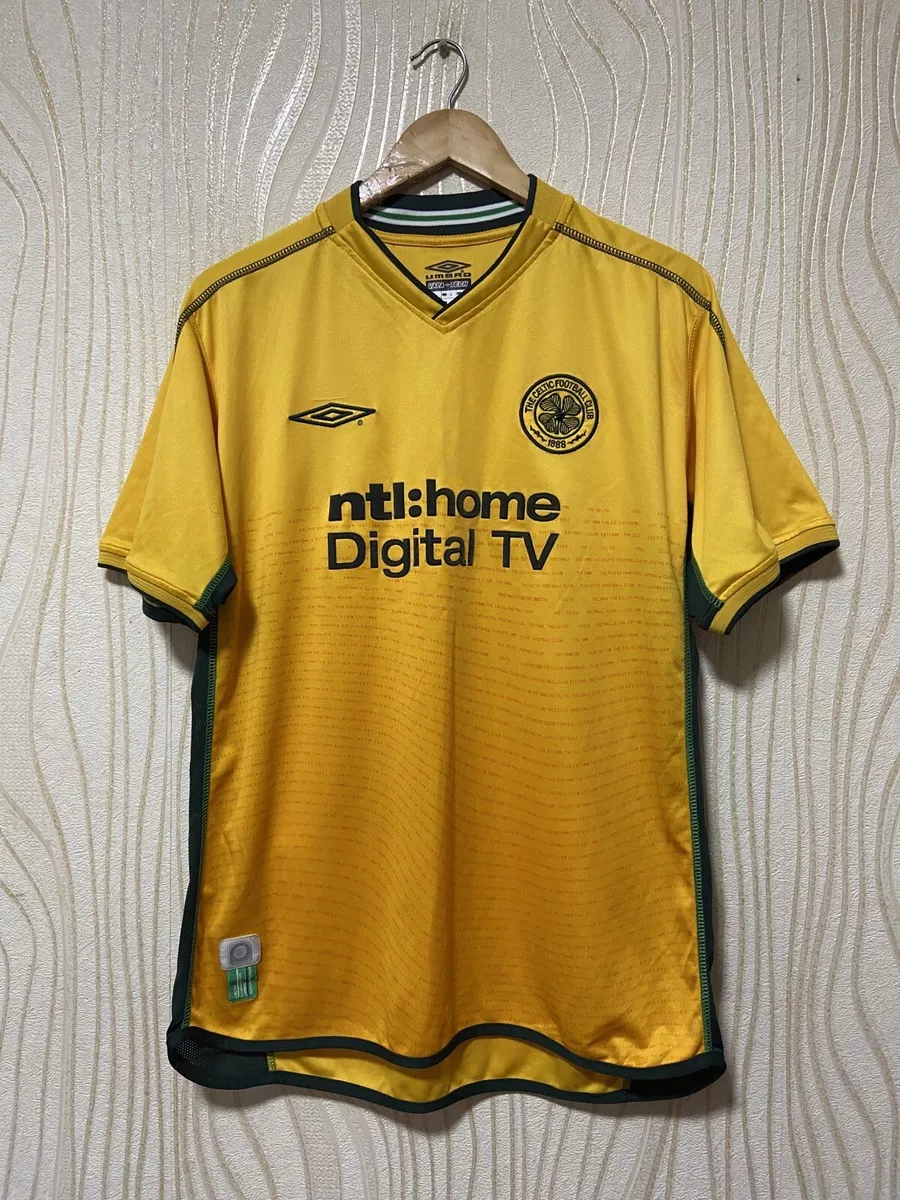 Celtic 2002 - 2003 away football shirt jersey camiseta Umbro size S long  sleeves