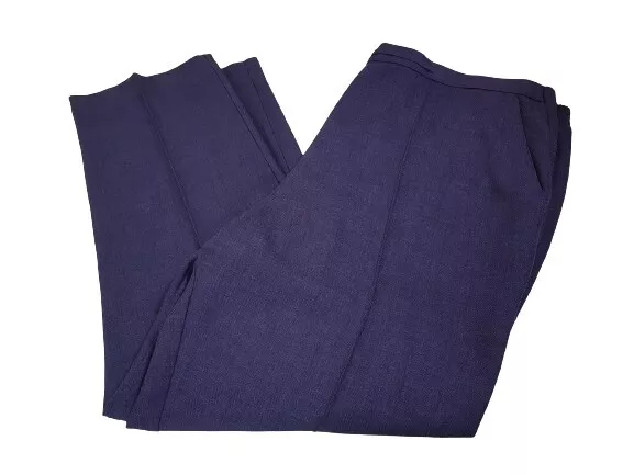 Marks And Spencer Womens Purple Straight Fit Dress Trousers Pants Size 22UK