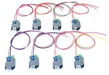 EV6 Fuel Injector Connector Pigtail Wiring Set of 8 LS2 LS3 LS7 LS9 GM