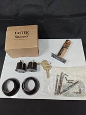 Emtek double cylinder deadbolt 2 keys oil rubbed bronze finish scratches 