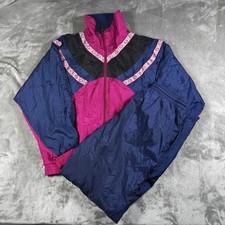 Vintage Casual Isle Track Suit Women Large Pink 80s 90s Windbreaker Jacket Pants