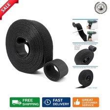 Self-Gripping Hook & Loop Straps, 1 Inch x 16 Feet, Perfect for Cable Management