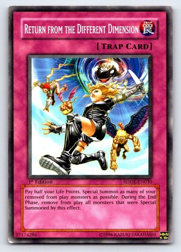 Return from the Different Dimension [1st Edition] SDDE-EN030 YuGiOh Structure Deck: The Dark Emperor card