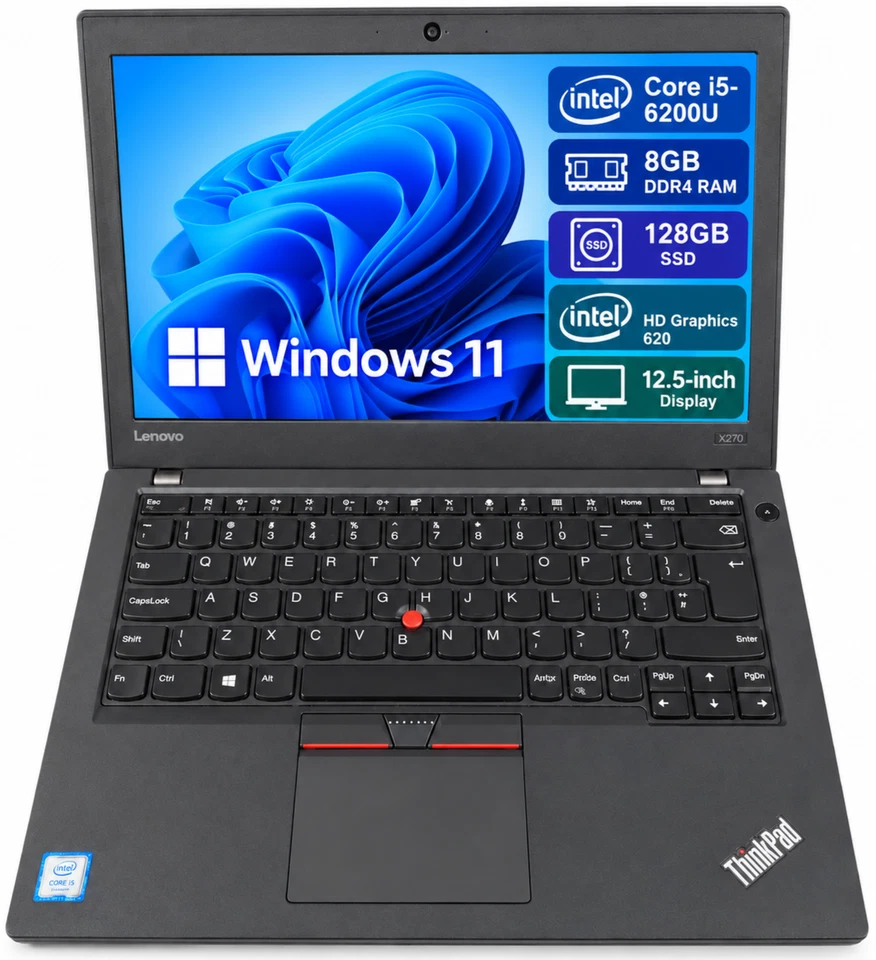 Lenovo ThinkPad X270 · i5-6200U · 8GB · 128GB, photo 1 of 5