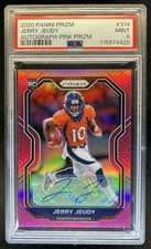 2020 Panini Prizm Jerry Jeudy Auto RC Pink #314 Broncos PSA 9 Rookie