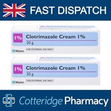 Clotrimazole 1% Cream 2x20g Anti Fungal Treatment Thrush Ringworm Athletes Foot