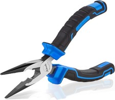 Needle Nose Pliers 6.5" Long for Wire Bending, High Carbon Steel...