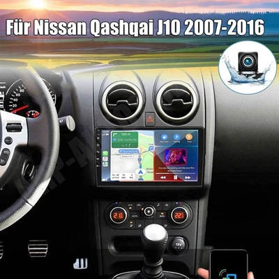 Autoradio Für Nissan Qashqai J10 2007-2016 Android13 Carplay BT GPS Sat Nav +Cam