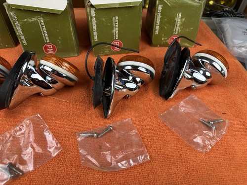 NOS 5 LOT Vintage CLEARANCE LIGHTS Amber CAB LAMPS Truck Semi Travel Trailer - Bild 7 von 11