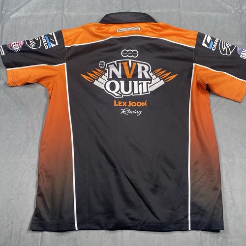 Lex Joon Racing Hot Wheels Pit Crew Shirt Größe Large orange Pullover NVR Quit - Bild 6 von 8