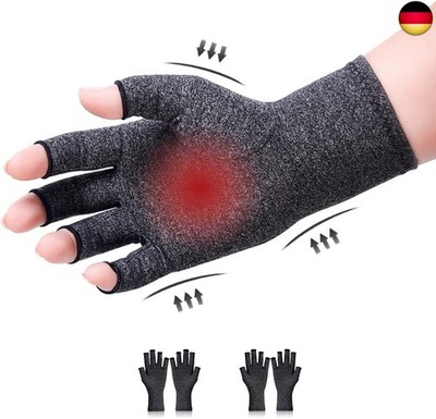 Donfri 2 Paare Arthritis Handschuhe Kompressionshandschuhe Fingerlose