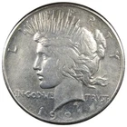 1921 High Relief Peace Dollar AU+ ALMOST UNC Details Cleaned A3077