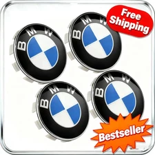 4PCS Genuine BMW Wheel Center Hub Caps 68mm Original Logo Badge Emblem