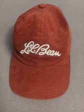 L.L.Bean Burgundy Solid Baseball Cap Adjustable One Size cotton corduroy EUC