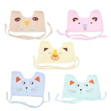 Cartoon Pattern Saliva Towel Bib with Strap Soft Cotton Bib for Infant Adorable