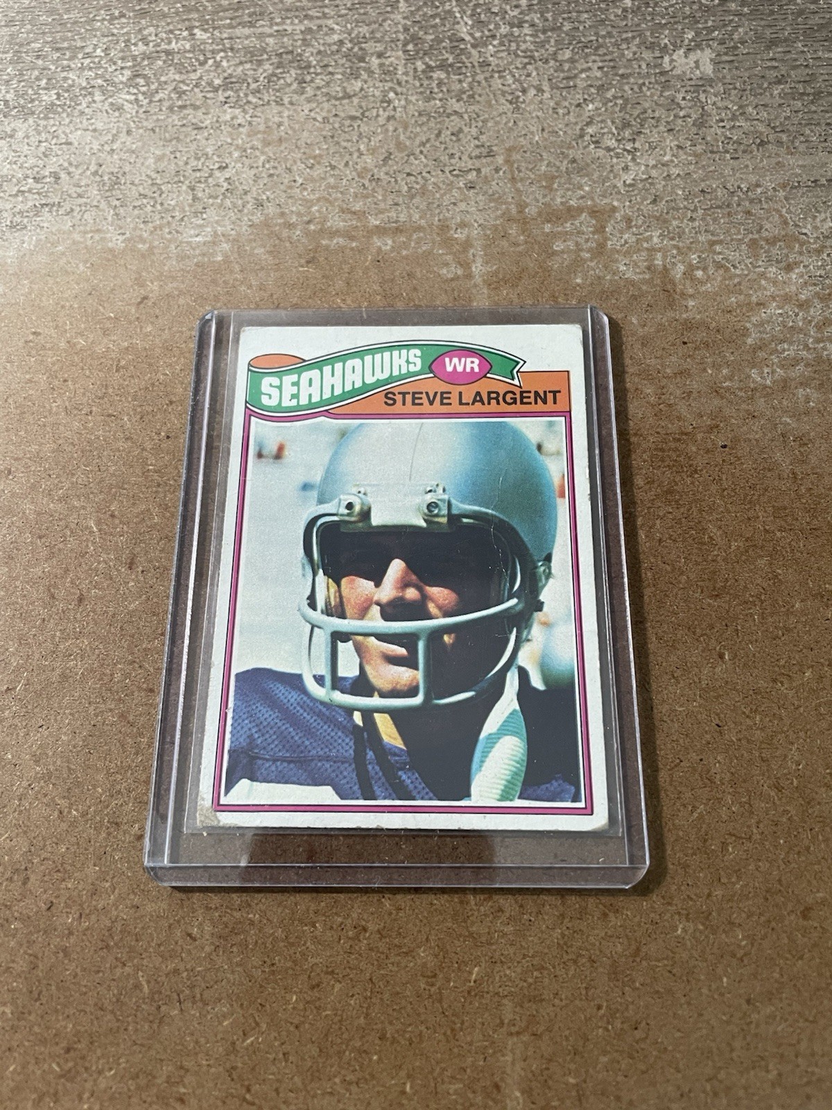 1977 Topps Steve Largent Rookie Card RC #177  Low Grade Crease