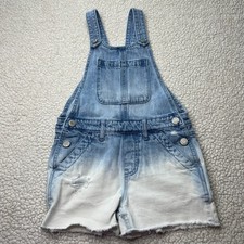 Gap Kids Denim Faded Bleached Short Overalls Small