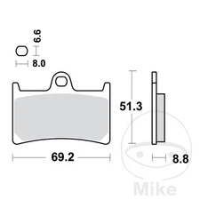 29827-Standard Brake Pads ALTN: 7328511 Compatible with Yamaha YZF-R6 6