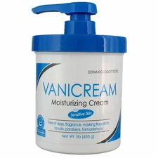 2 Pack Vanicream For Sensitive Skin Moisturizing Cream, 1 lbs