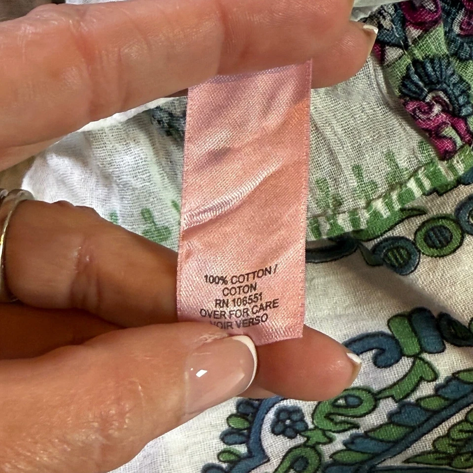 Calypso St. Barth Wrap Skirt Paisley Print Boho Bohemian Casual Cotton S - Image 4 of 4