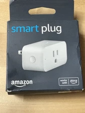 Sealed Amazon Smart Plug Works With Alexa  to Contol Lights - White