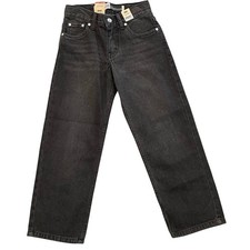 Levi  s Kids Loose Black Silver Tab Jeans Youth Size 8 24x25 NEW