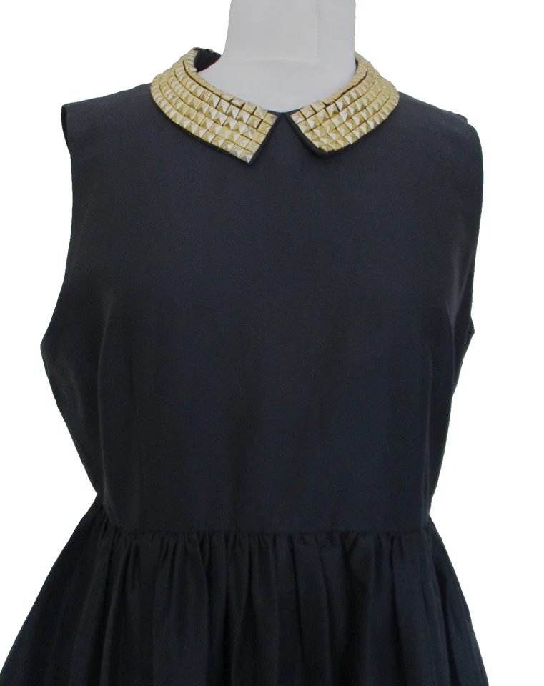 Платье Kate Spade New York Laurence с воротником-гвоздиками женское размер 14 черное без рукавов - Изображение 3 из 4