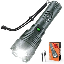 Alifa Rechargeable LED Flashlight Super Bright 980000 Lumens Tactical Zoomabl...