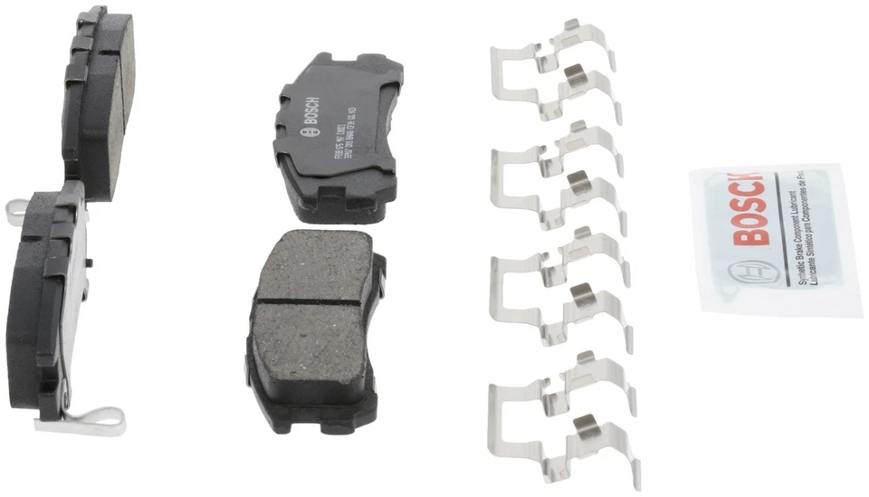 Juego de pastillas de freno de disco traseras Bosch BC383 para 89-12 Mitsubishi Galant Eclipse 3000GT Foto 4 de 4