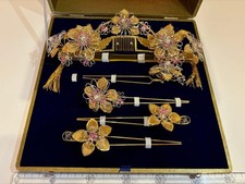 Kanzashi Kimono Hair Stick Bride hairpins Japan Geisha Cosplay Antique w/Box