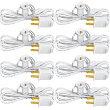 8 Pieces 6ft Christmas Village Light Cords Fit C7 LED Bulb E12 Socket Christm...