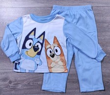 Bluey Pajamas 3T Toddler Boys Girls Blue Fleece Shirt Pant PJ Gift Set