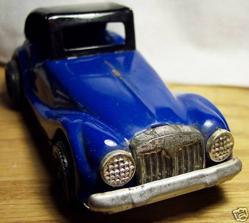 MG-TF BLUE BLACK CONVERTIBLE TOP UP RARE TIN TRANSITION ANTIQUE M.G.F MGT MGTF - Picture 1 of 11