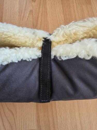 Kinderwagen Muff Handwärmer Schaffell grau wunderbar warm - Bild 7 von 8