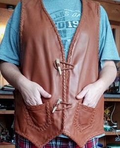handmade leather vest