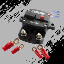 260 AMP IN-LINE POWER MARINE RATED CIRCUIT BREAKER REPLACES FUSE HOLDER 12Volt