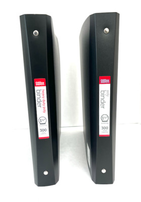 2-Pack Office Depot Brand 3-Ring Poly Binder, 1 1/2'' Round Rings, Black