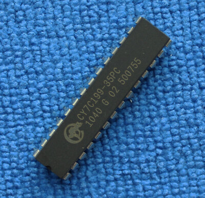 5pcs CY7C199-35PC, CYPRESS, IC SRAM 256KBIT 35NS DIP-28