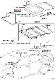 TOYOTA Genuine OEM LEXUS FACTORY SUNROOF WEATHERSTRIP 2007-2016 GS350 GS450H - Изображение 2 из 2