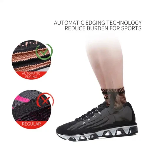 Copper Ankle Compression Sleeve Brace Support Socks Foot Fasciitis Pain Relief - Picture 14 of 42