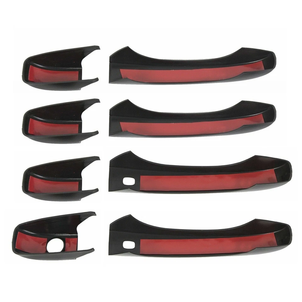 Glossy Black Door Handle Cover Set For Jeep Grand Cherokee/Dodge Durango 2011+ Foto 3 de 4