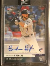 2019 Topps Now Brendan Rodgers Colorado Rockies Platinum Member AUTO AUTOGRAPH