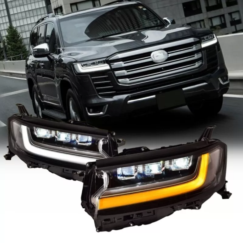 LED Sequential Signal Projector Headlights For Toyota Land Cruiser
