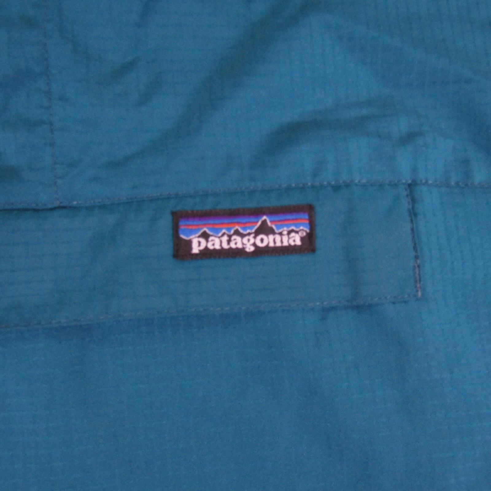 patagonia vintage teal pneumatic pullover 1/4 zip anorak jacket