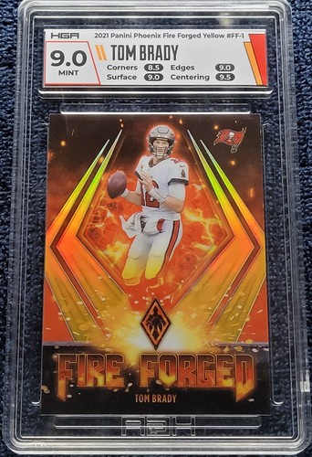 Phoenix #FF-1 2021 Tom Brady/75 amarillo forjado fuego Prizm Holo HGA 9 POP 1 de 1 - Imagen 3 de 3